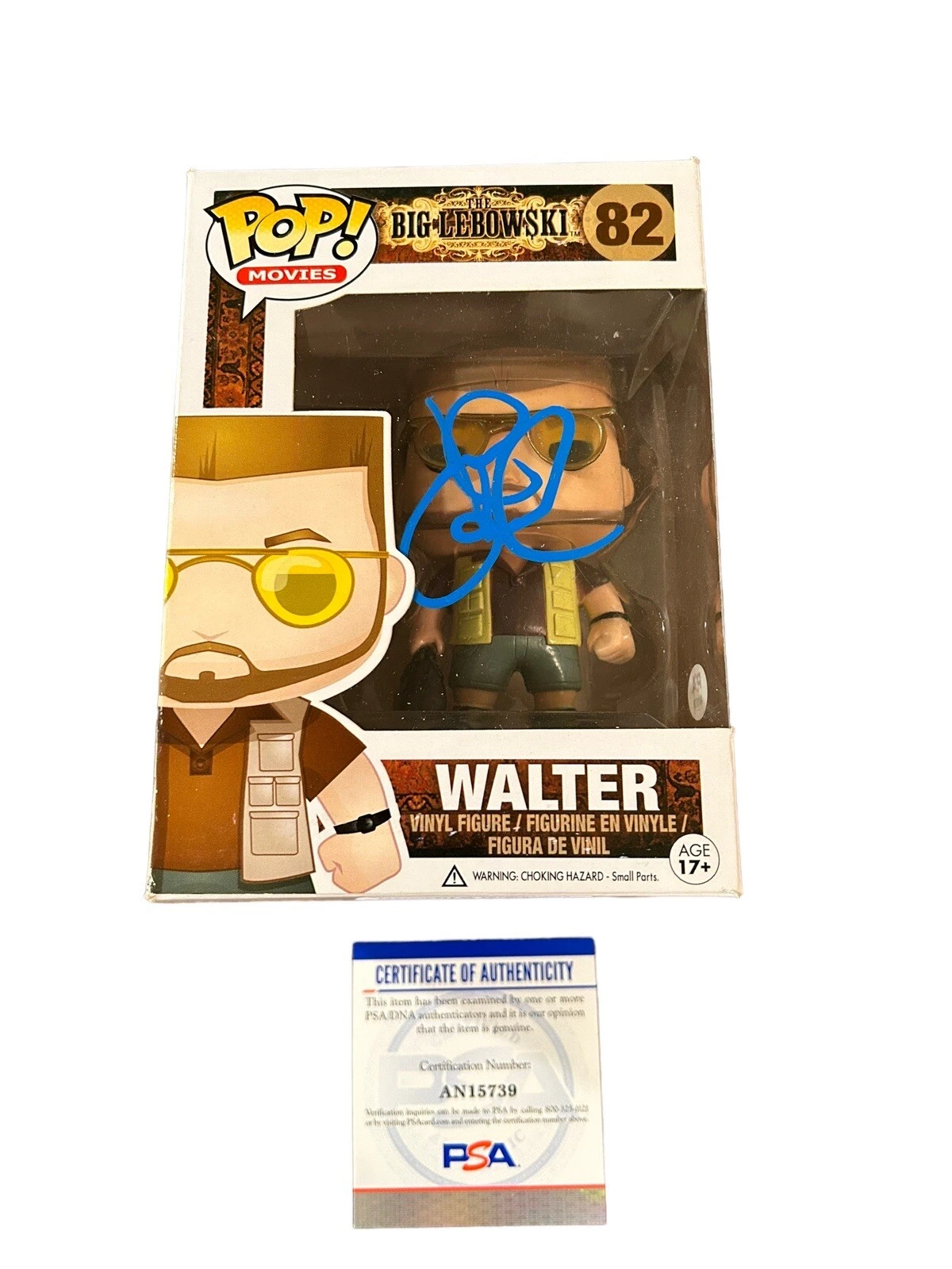 John Goodman ‘Big Lebowski’ Signed Autograph ‘Walter’ Funko Pop PSA COA PROOF
