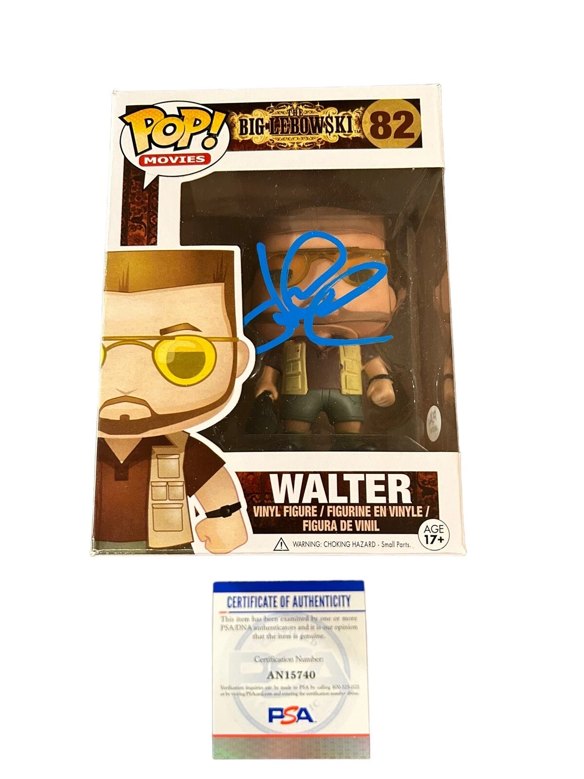 John Goodman ‘Big Lebowski’ Signed Autograph ‘Walter’ Funko Pop PSA COA PROOF
