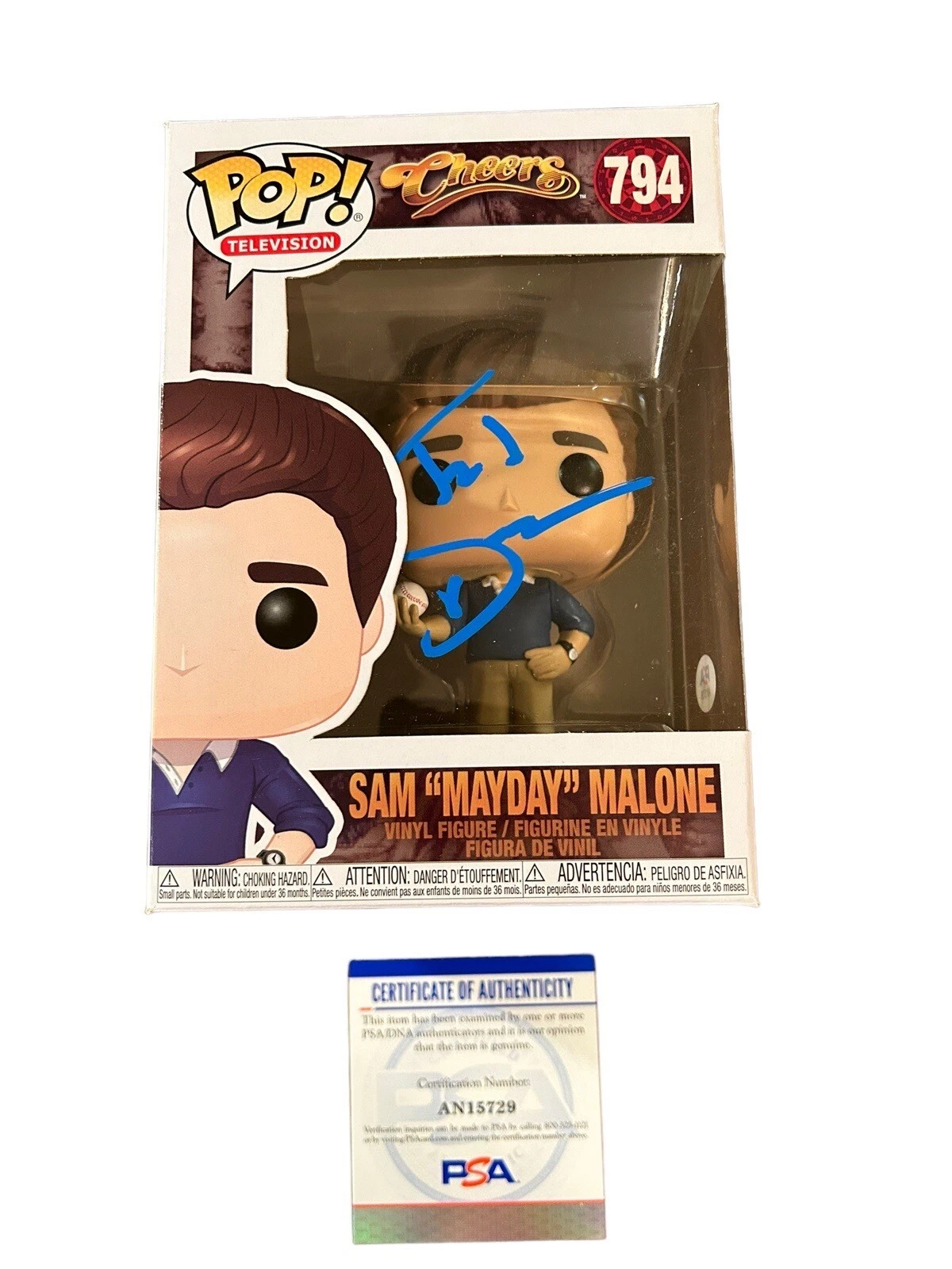 Ted Danson Signed Autograph ‘Cheers’ Funko Pop Sam “Mayday” Malone PSA COA

