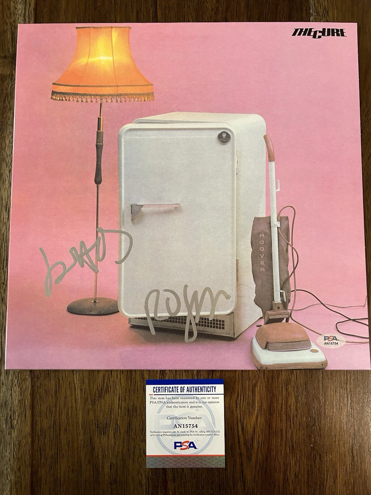 Robert Smith ‘The Cure’ Vinyl Album LP Signed ‘Three Imaginary Boys’ PSA COA
