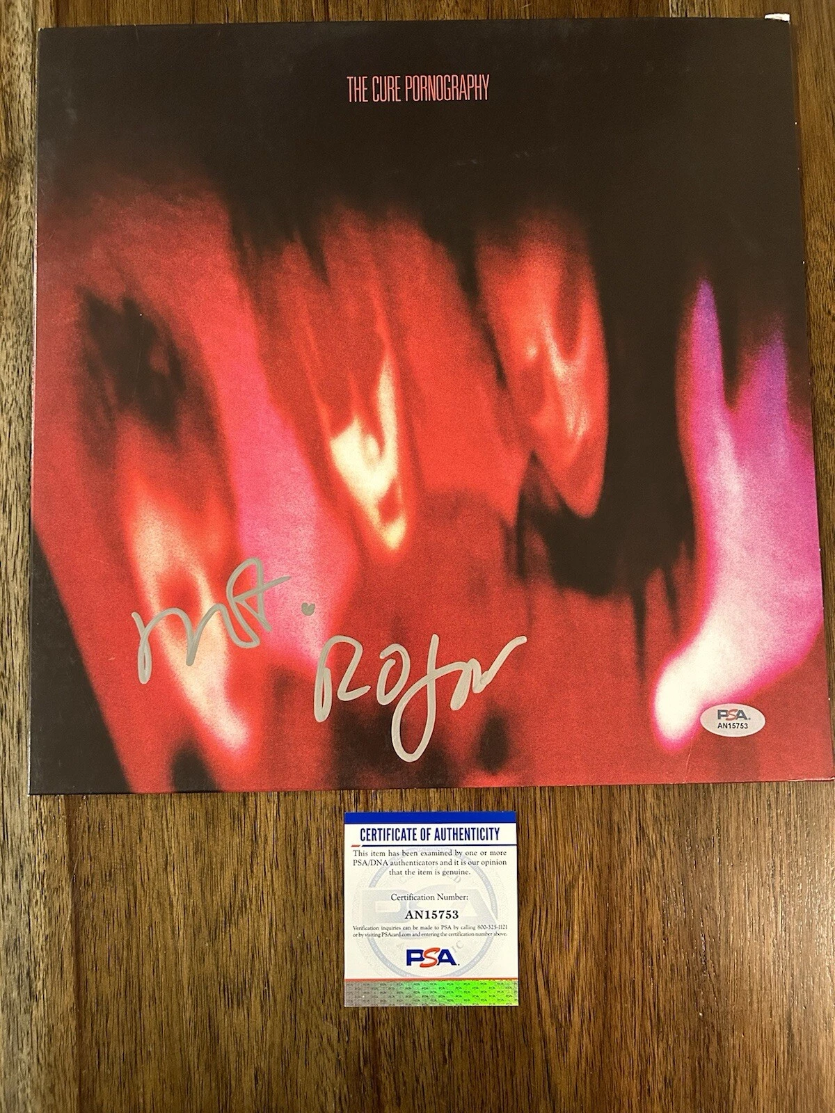 Robert Smith ‘The Cure’ Vinyl Album LP Signed ‘Pornography’ PSA COA
