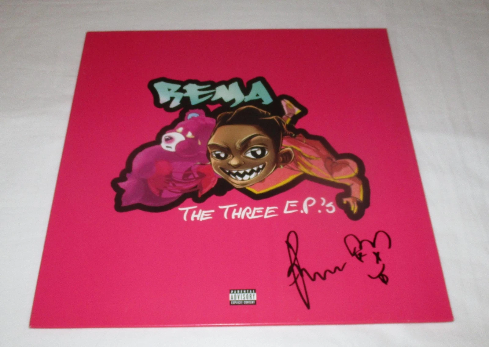 REMA SIGNED THE THREE E.P.'S VINYL RECORD JSA
