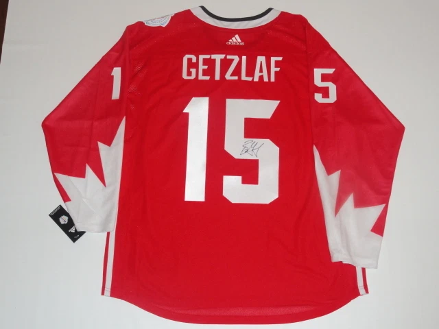 RYAN GETZLAF SIGNED 2016 TEAM CANADA WORLD CUP OF HOCKEY JERSEY JSA COA LICENSED
