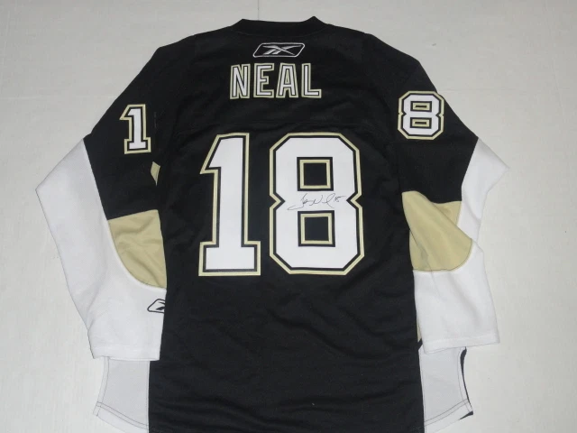 JAMES NEAL SIGNED REEBOK PREMIER PITTSBURGH PENGUINS JERSEY LICENSED
