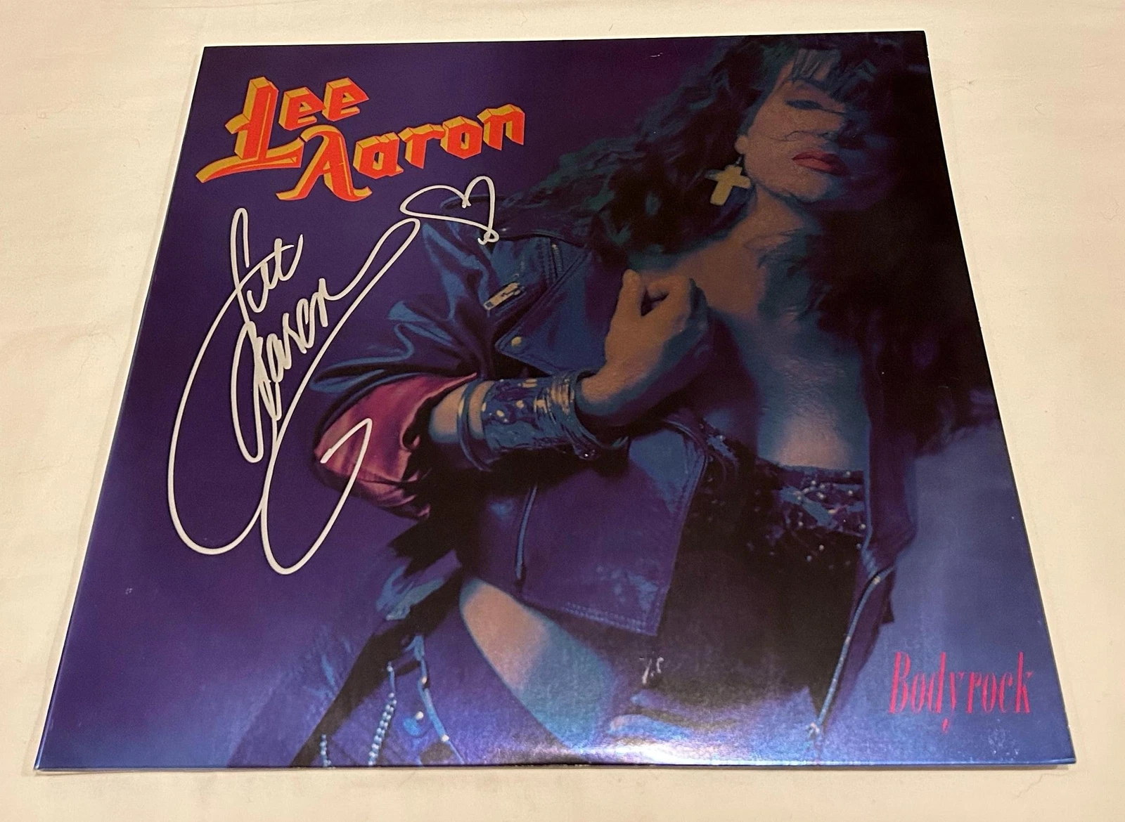 LEE AARON SIGNED BODY ROCK VINYL RECORD JSA
