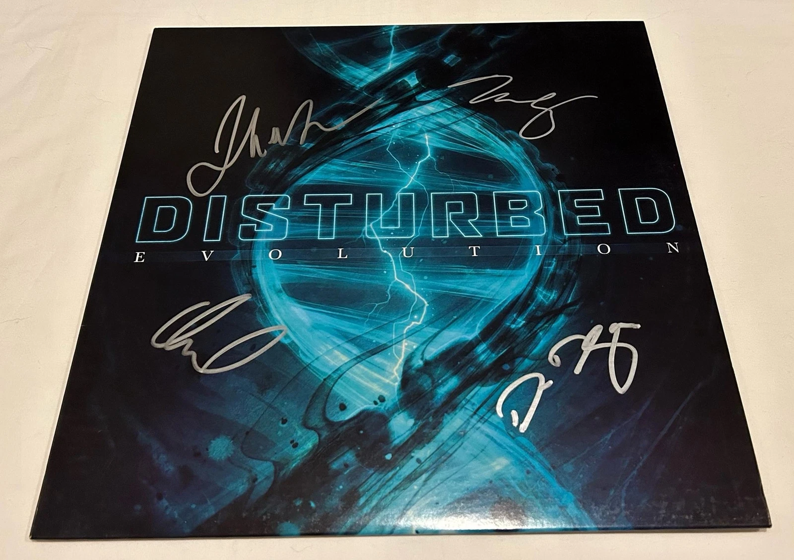 DISTURBED SIGNED EVOLUTION VINYL RECORD JSA
