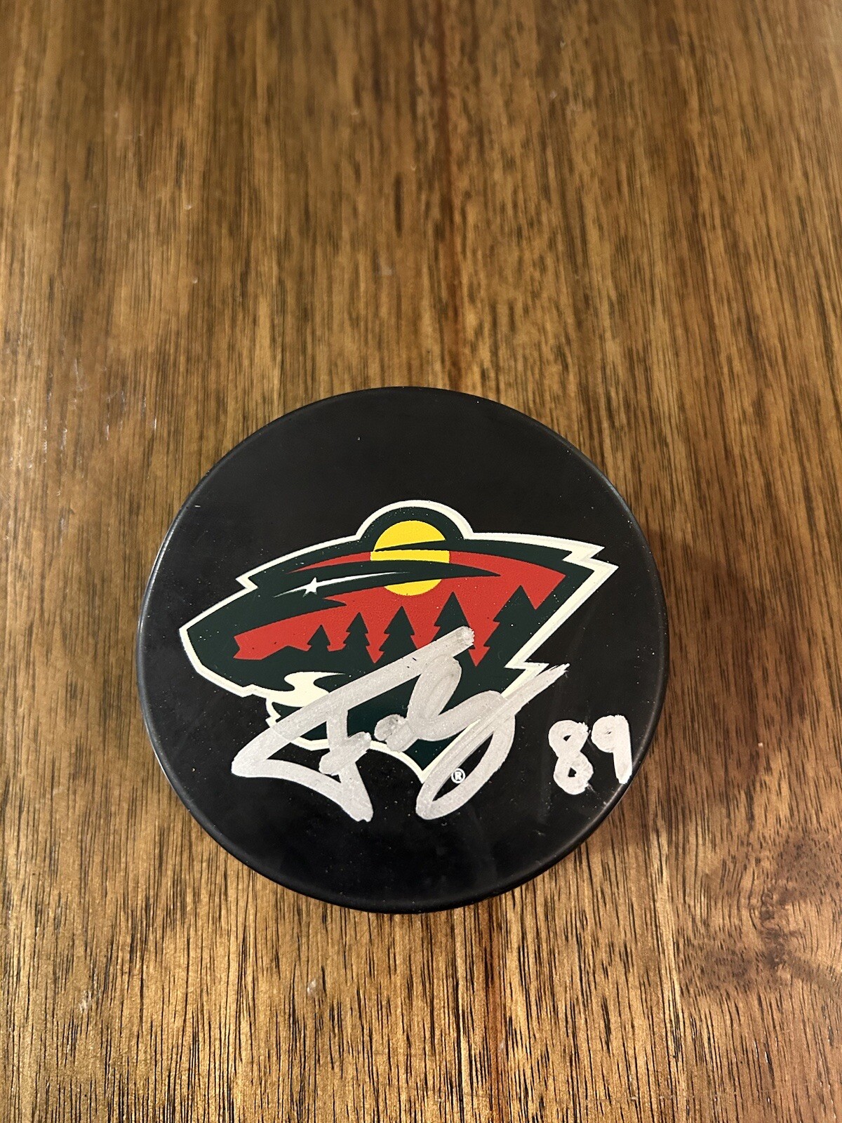 Freddy Gaudreau Minnesota Wild Star Center Signed Autographed Hockey Puck
