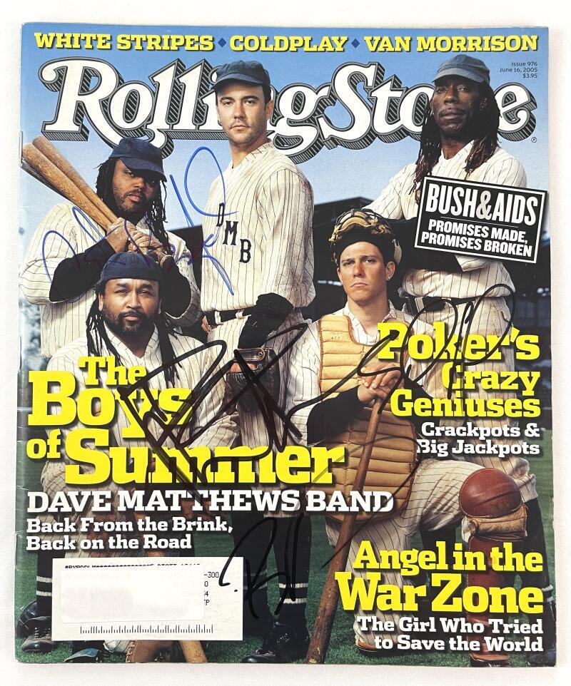Dave Matthews Band Signed Autograph Rolling Stone Magazine Boyd Tinsley Stefan +
