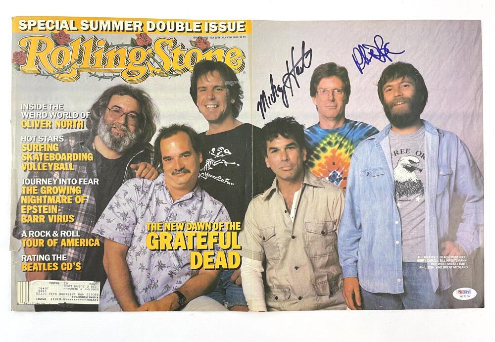 Phil Lesh & Mickey Hart Signed Autograph Rolling Stone Cover ONLY Grateful Dead
