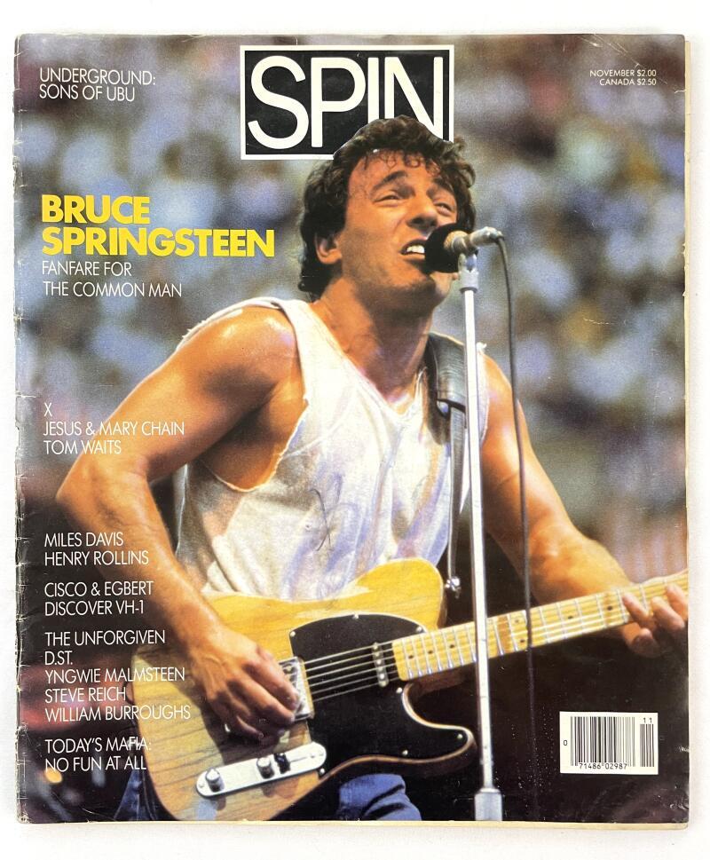 Bruce Springsteen Signed Autograph Spin Magazine - The Boss! Faint Signature
