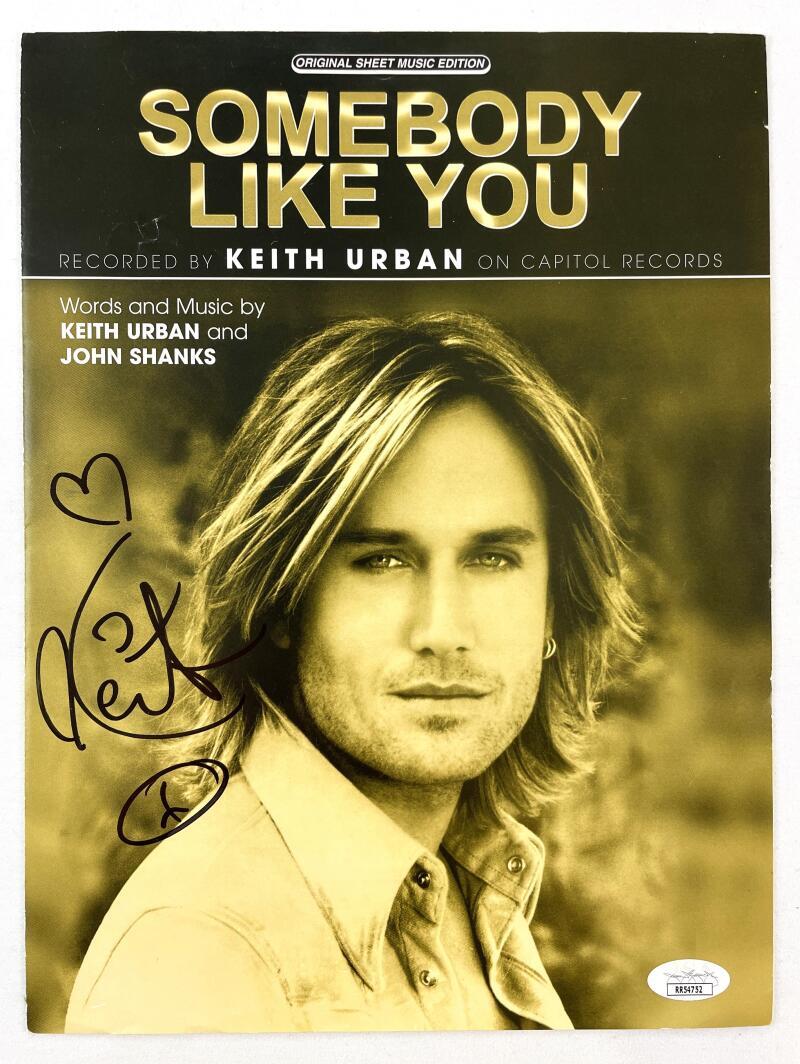 Keith Urban Signed Autograph Somebody Like You Sheet Music Booklet w/ JSA COA
