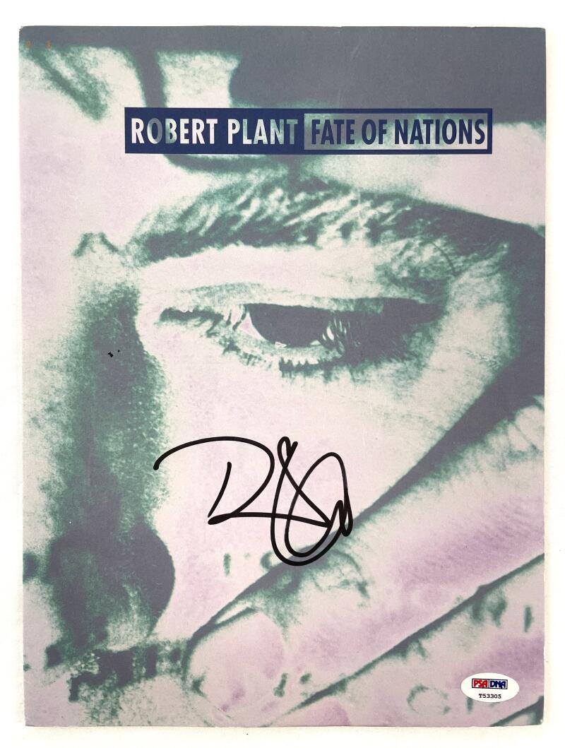 Robert Plant Led Zeppelin Signed Autograph Fate of Nations Press Kit w/ PSA COA
