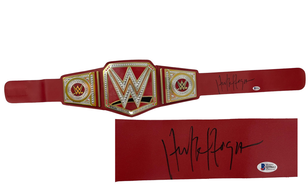 Hollywood Hulk Hogan Signed Autograph Replica Championship Belt WWF WWE Beckett
