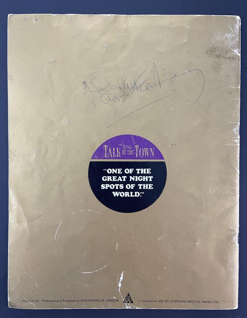 Paul McCartney Signed Autograph Theatre Program Vintage Signature - Caiazzo JSA
