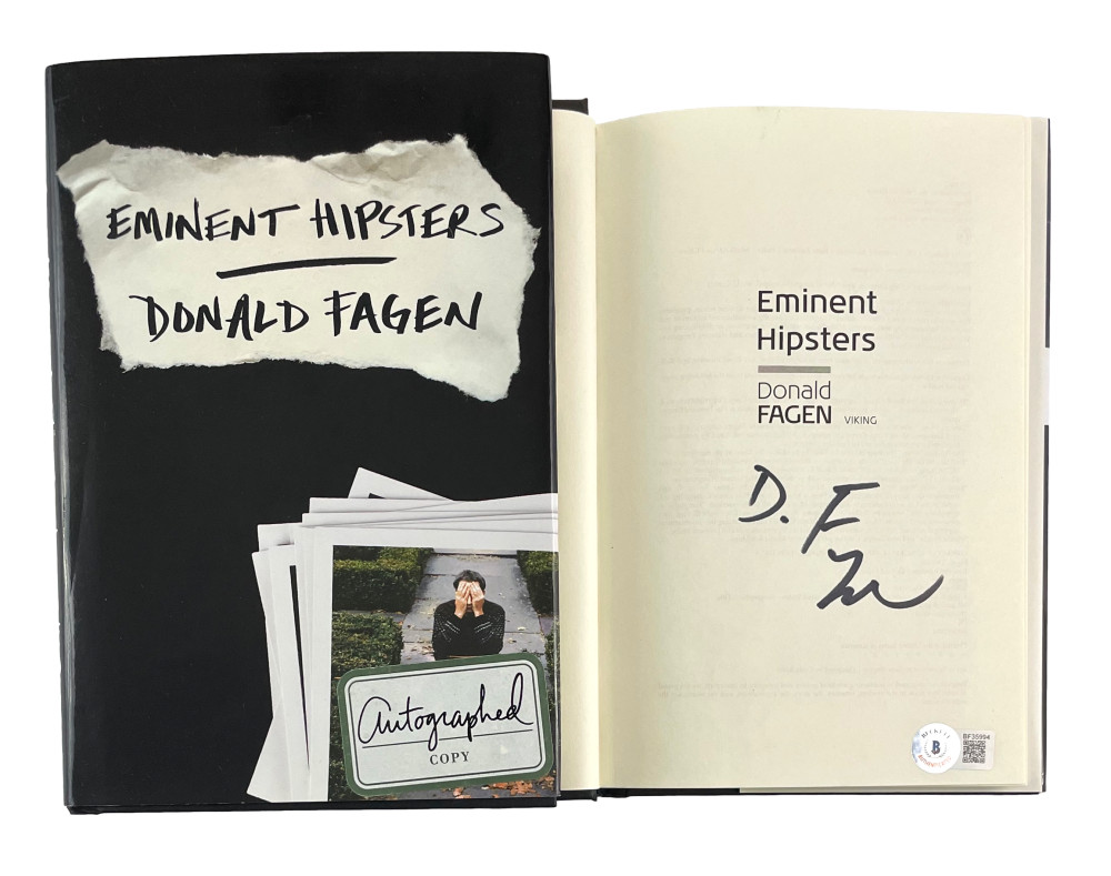Donald Fagen Steely Dan Signed Autograph Eminent Hipsters Book w/ Beckett COA
