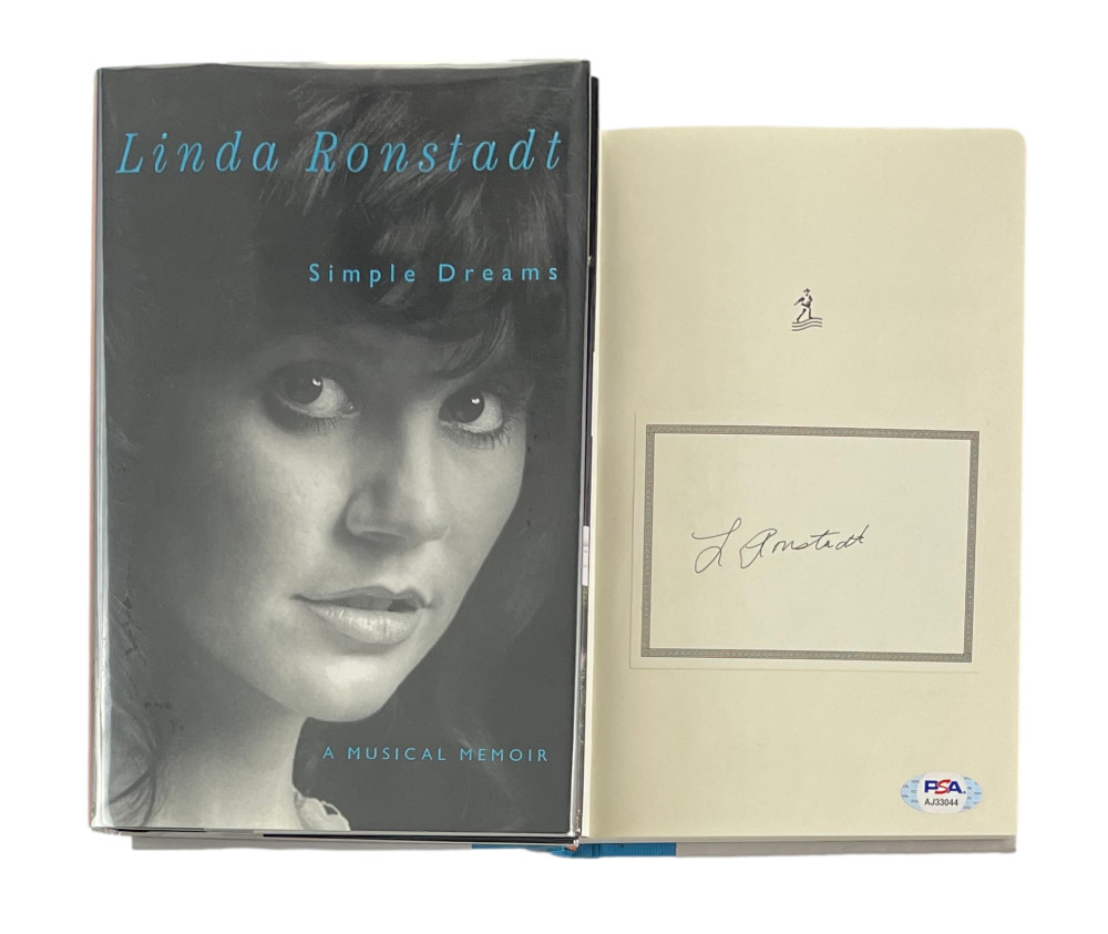 Linda Ronstadt Signed Autograph Simple Dreams Book Living in the USA Singer PSA
