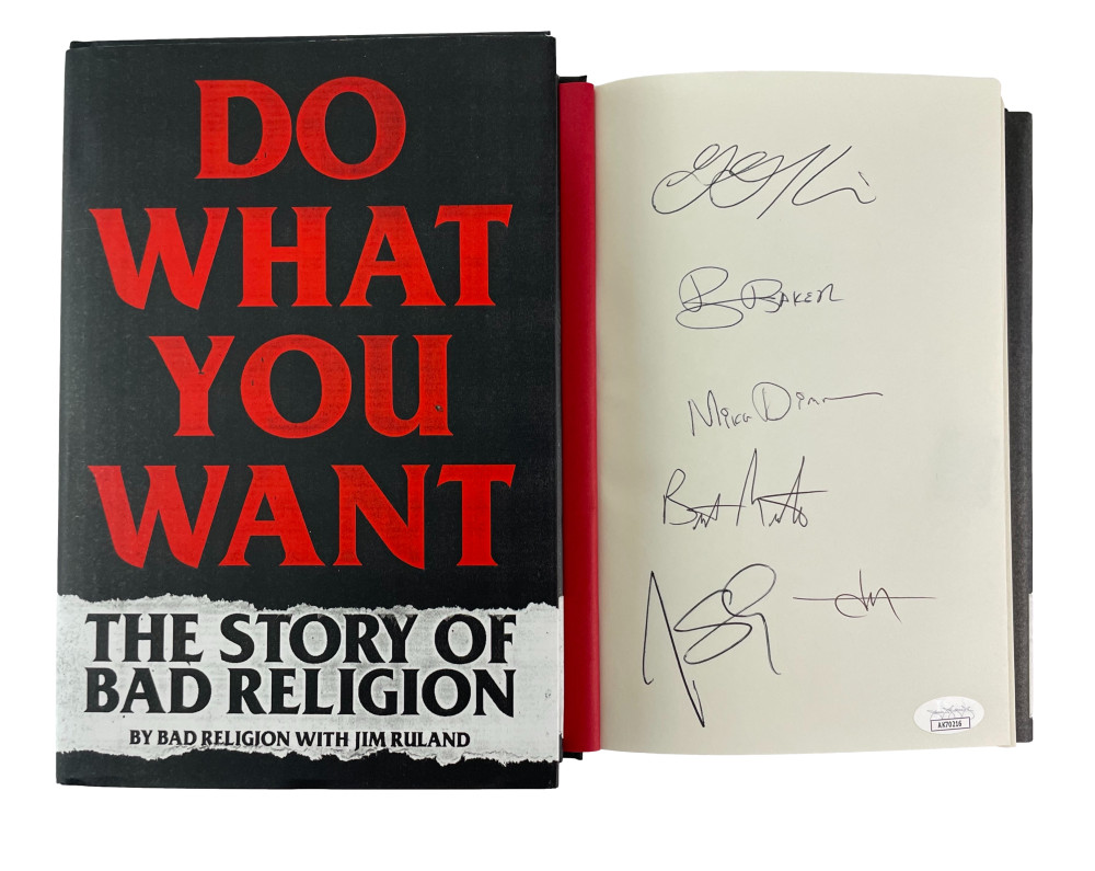 Bad Religion Full Band x6 Signed Autograph Do What You Want Book w/ JSA COA
