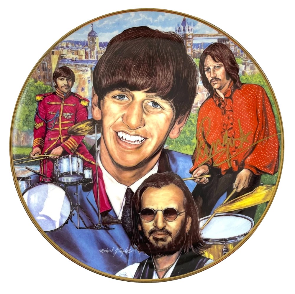 Ringo Starr The Beatles Signed Autograph Gartland Collectable Plate w/ JSA COA
