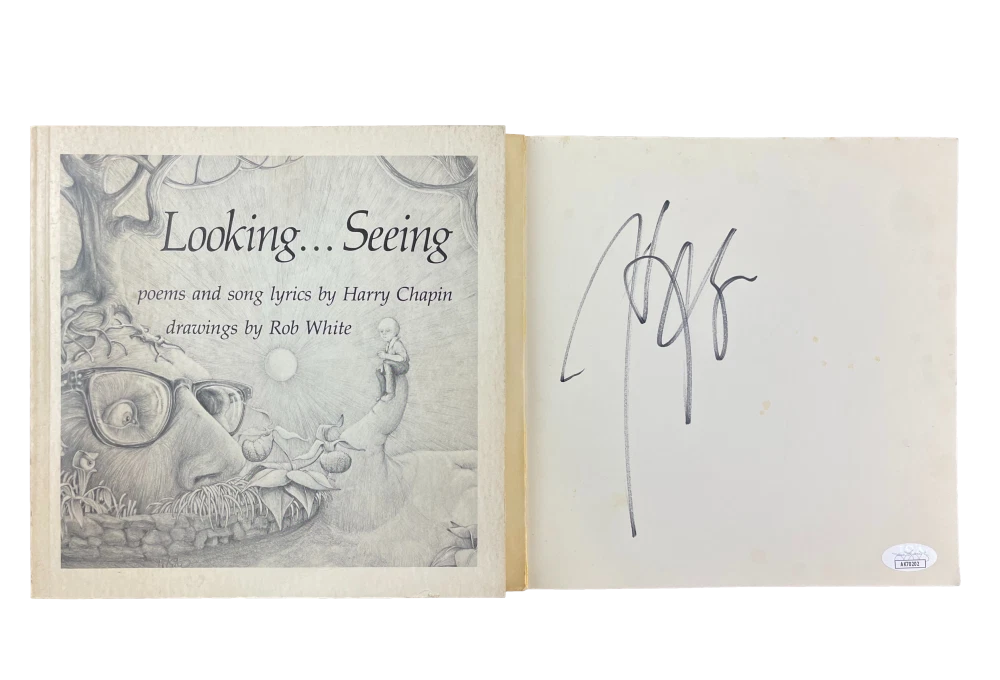 Harry Chapin Signed Autograph Looking ... Seeing Poem & Lyrics Book - JSA COA
