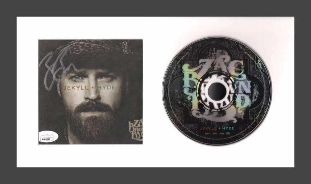 Zac Brown Signed Autograph Jekyll & Hyde Framed CD Display - Band w/ JSA COA
