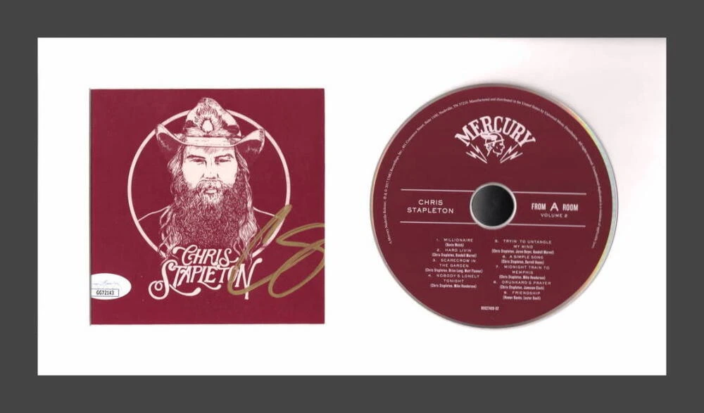 Chris Stapleton Signed Autograph From A Room Vol 2 Framed CD Display w/ JSA COA
