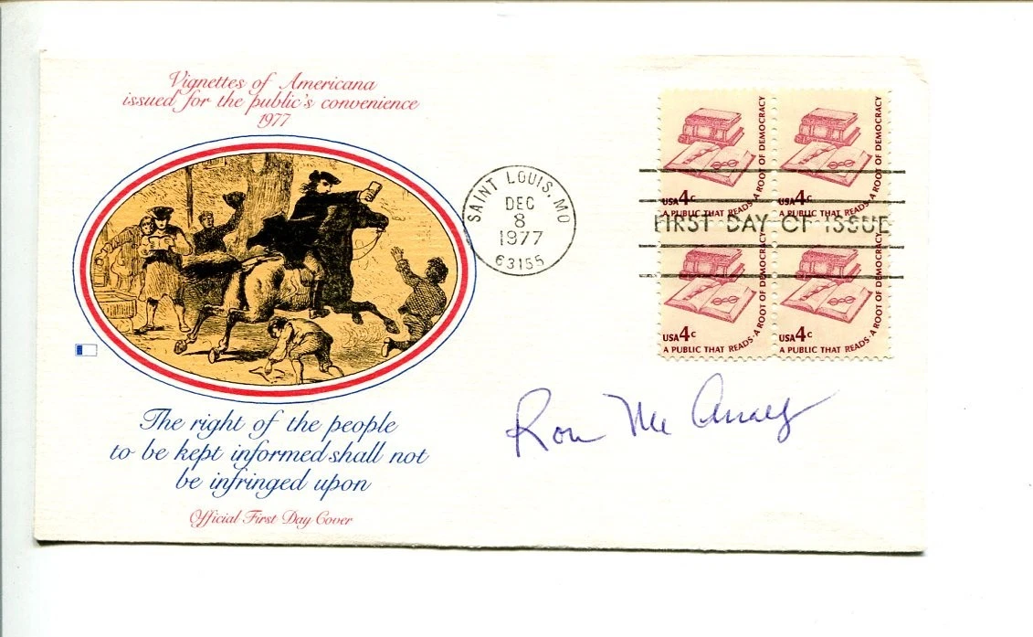 Ron McAnally Horse Racing Trainer HOF Signed Autograph FDC
