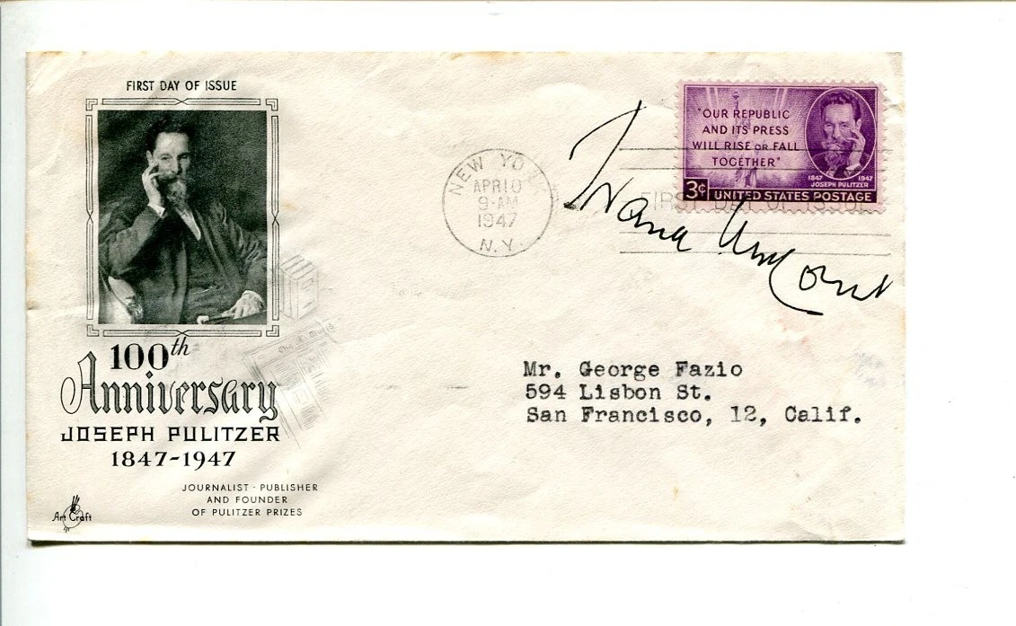 Frank McCourt Angela's Ashes Pulitzer Prize Author Rare Signed Autograph FDC
