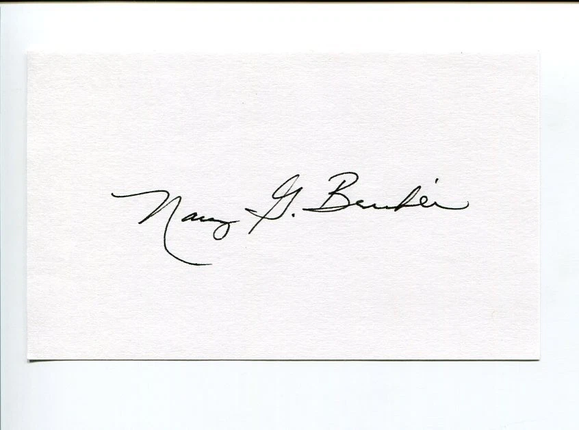 Nancy Brinker CEO Susan G. Komen For Cure US Ambassador Hungary Signed Autograph
