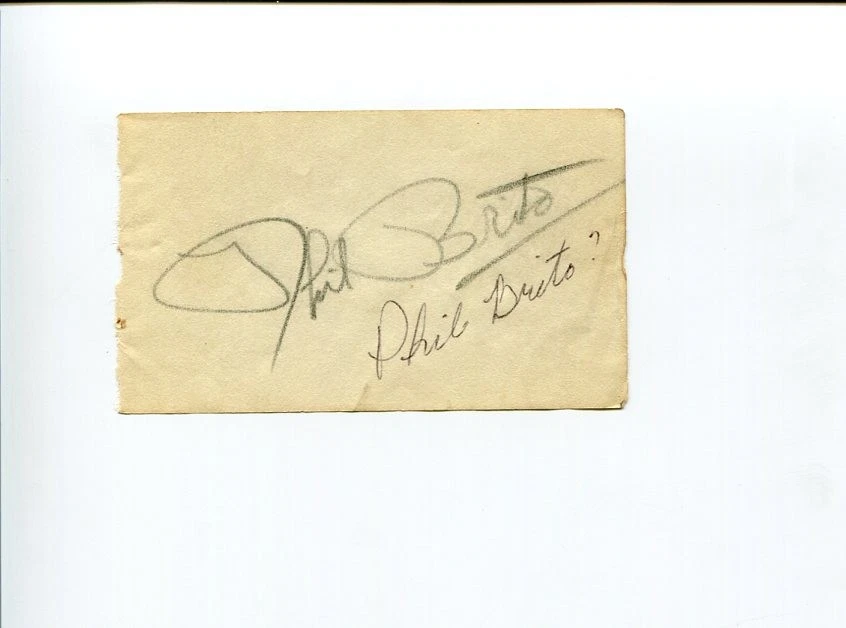 Phil Brito Jazz Music Man I Could Swear It Was You Big Band Signed Autograph
