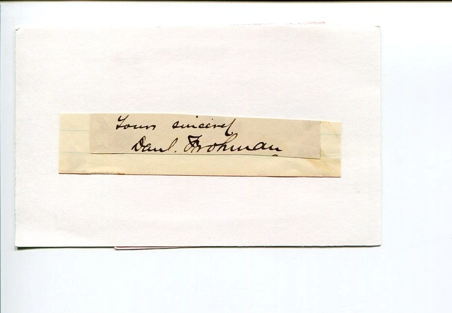 Daniel Frohman Famous Players Film Company Founder Rare Signed Autograph
