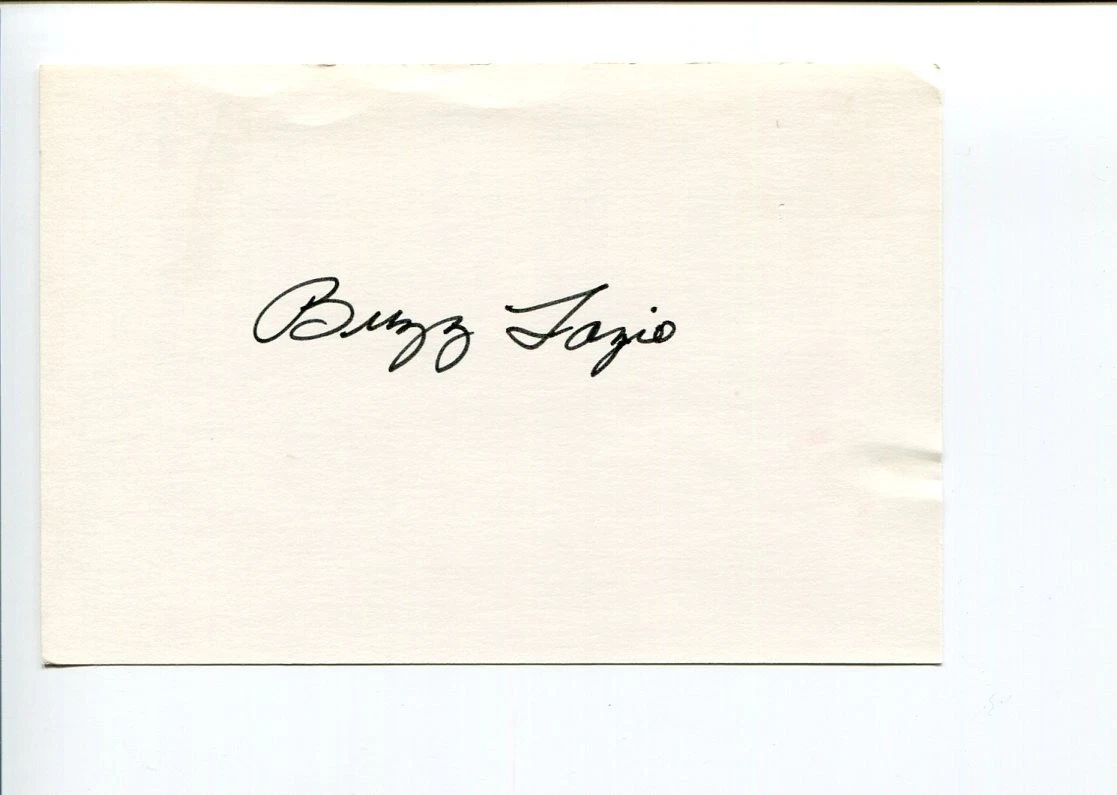 Basil Buzz Fazio PBA Bowling Legend HOF Hall Of Fame Signed Autograph
