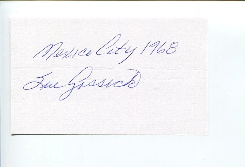 Sue Gossick 1968 US Olympic Gold Springboard Diver HOF Signed Autograph
