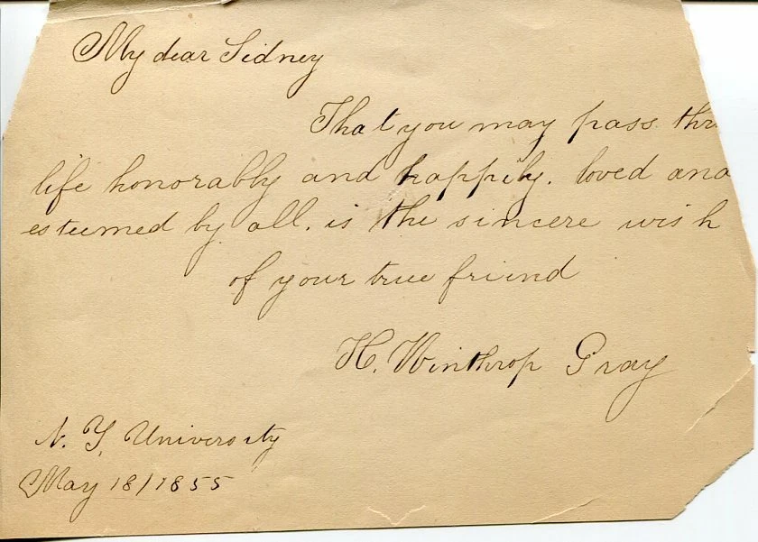 Henry Winthrop Gray NY New York Fire Commissioner 1893–1898 Signed Autograph
