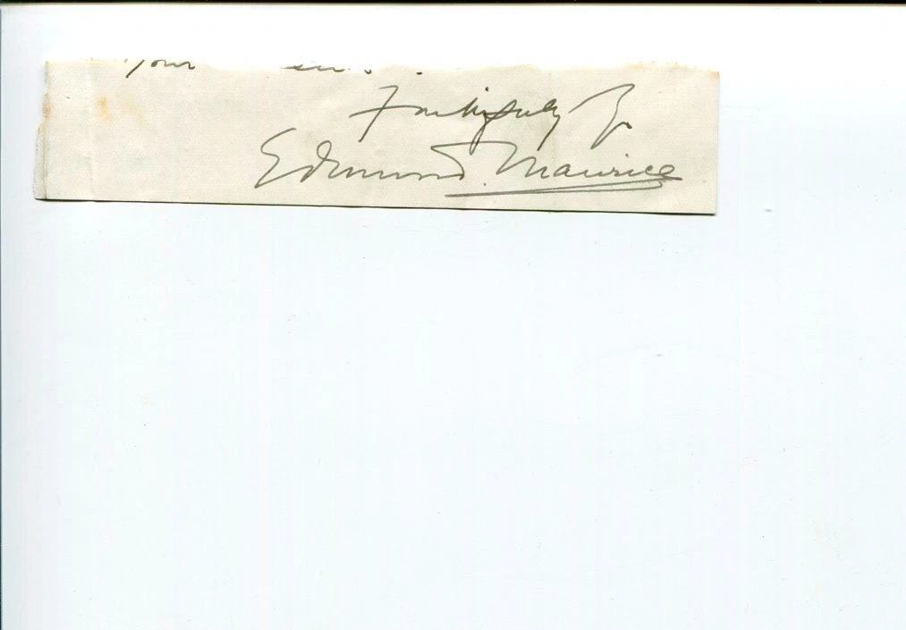 Edmund Maurice Early Stage Actor Signed Autograph
