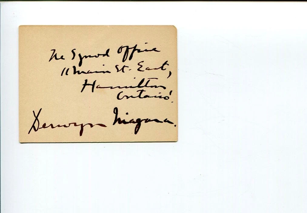 Derwyn Owen Bishop of Toronto Niagara Primate Canada Clergy Signed Autograph
