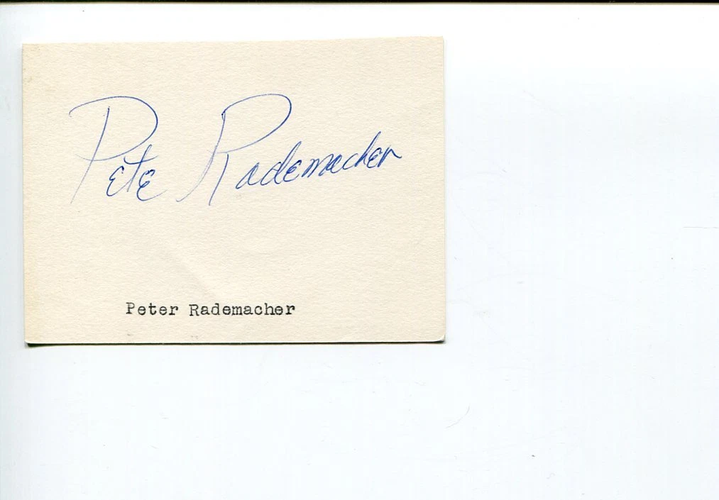 Pete Rademacher 1956 US Olympic Gold Boxer Boxing Signed Autograph
