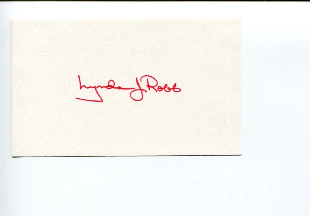 Lynda Bird Johnson Robb Daughter LBJ Signed Autograph
