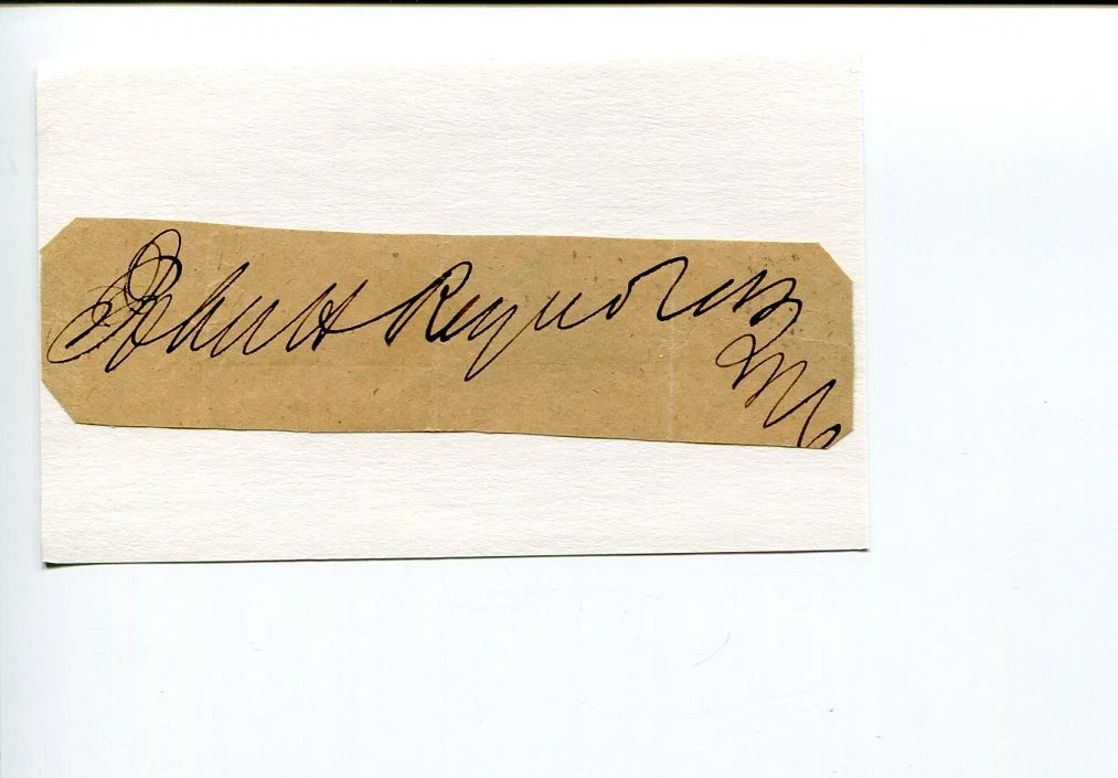 John Hazard Reynolds NY US Representative Congress Civil War Signed Autograph

