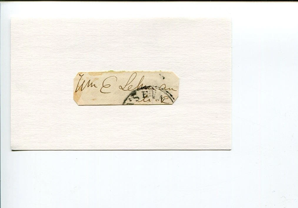 WILLIAM ECKART LEHMAN PENNSYLVANIA US REPRESENTATIVE CONGRESS SIGNED AUTOGRAPH COLLECTIBLE MEMORABILIA