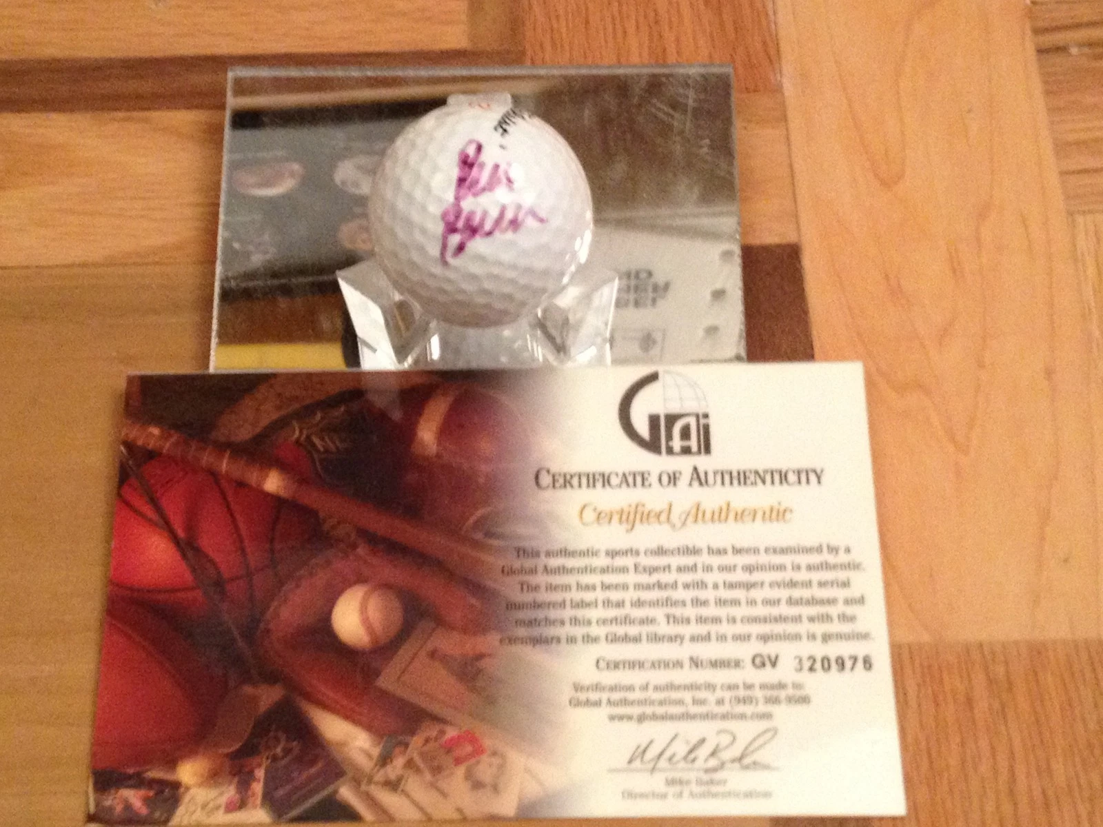 Rich Beem PGA Championship Champ Golf Signed Autograph Golf Ball GAI COA
