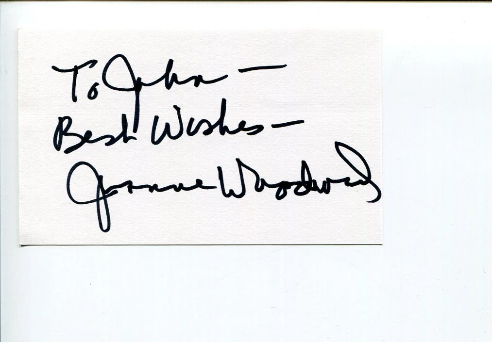 Joanne Woodward Long Hot Summer The Three Faces of Eve Signed Autograph
