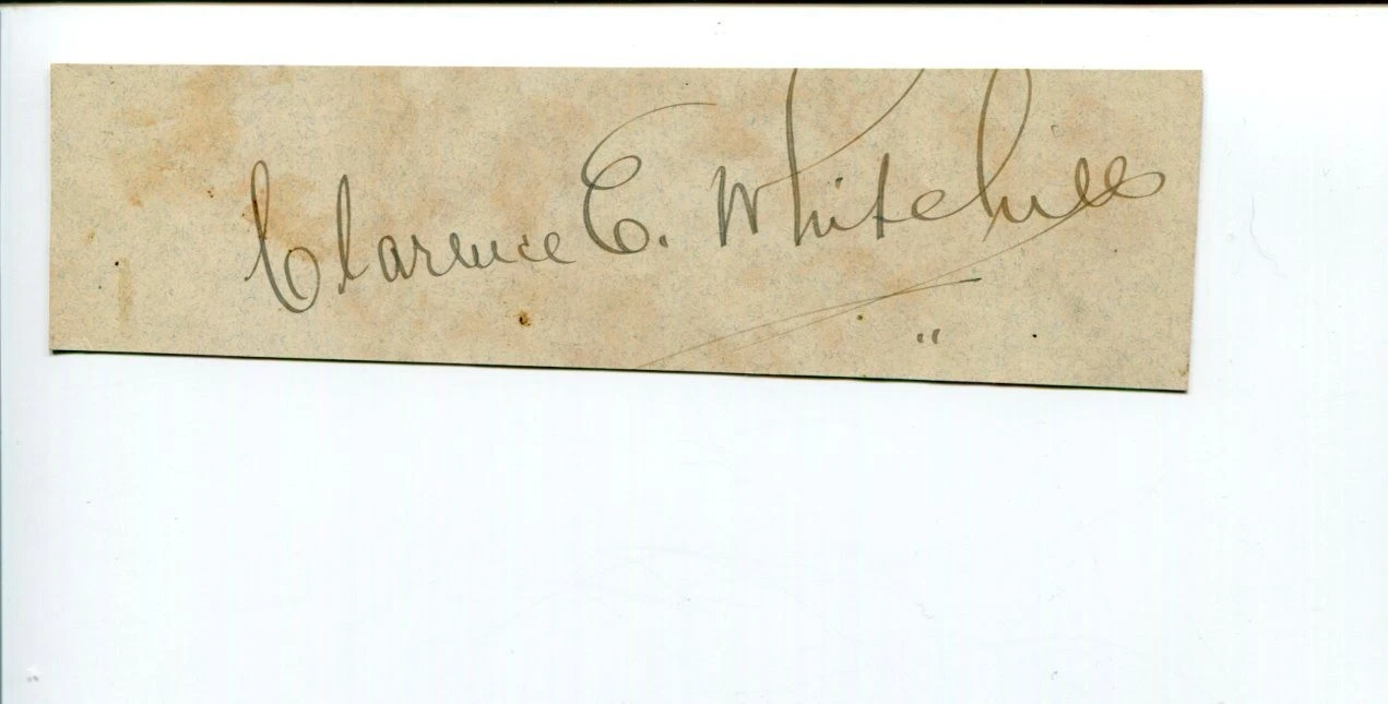 Clarence Whitehill Metropolitan Opera Singer Bass Baritone Signed Autograph
