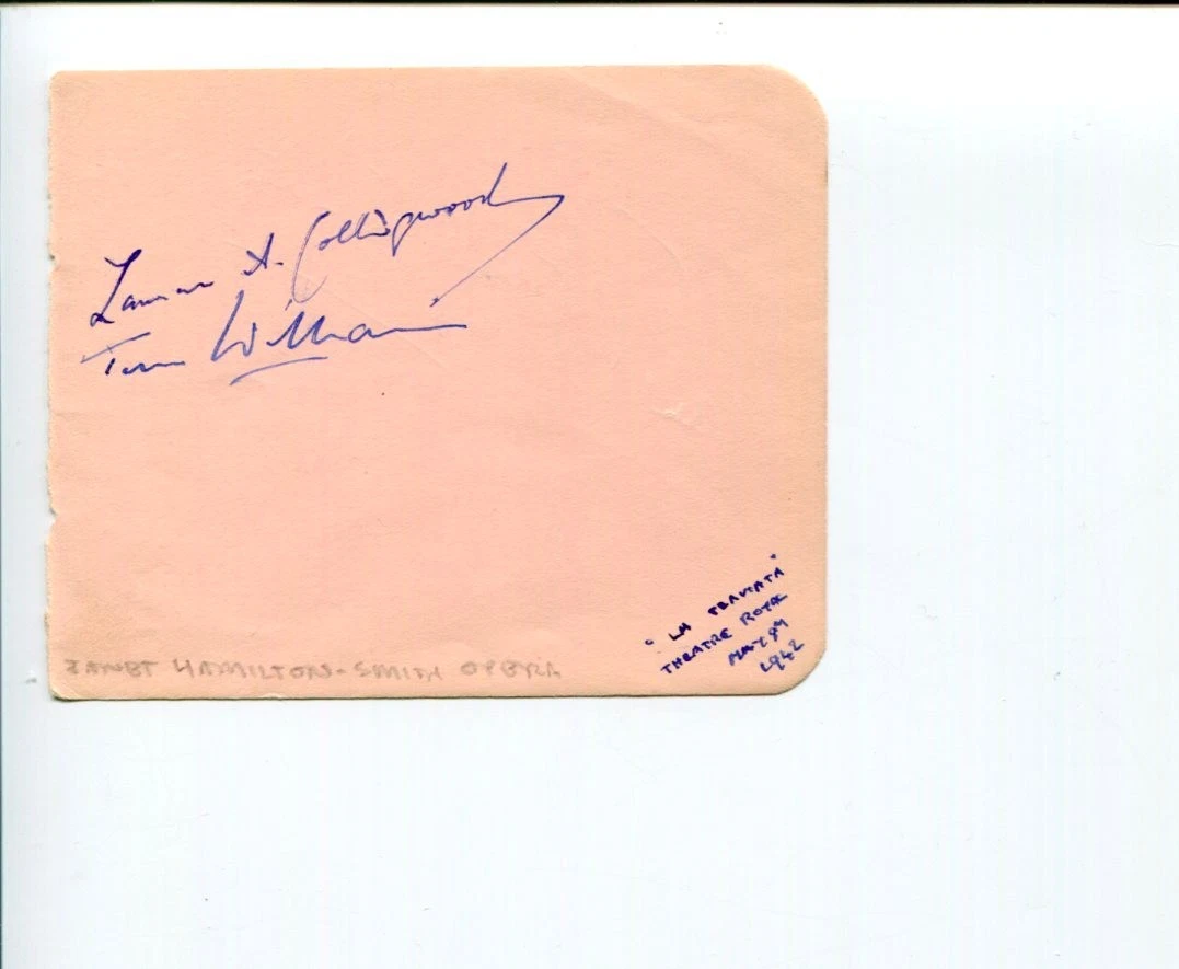 Janet Hamilton-Smith Opera Singer Lawrance Collingwood Conductor Composer Signed
