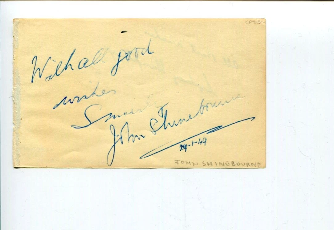 John Shinebourne Pianist Sydney Humphreys Classical Violist Signed Autograph
