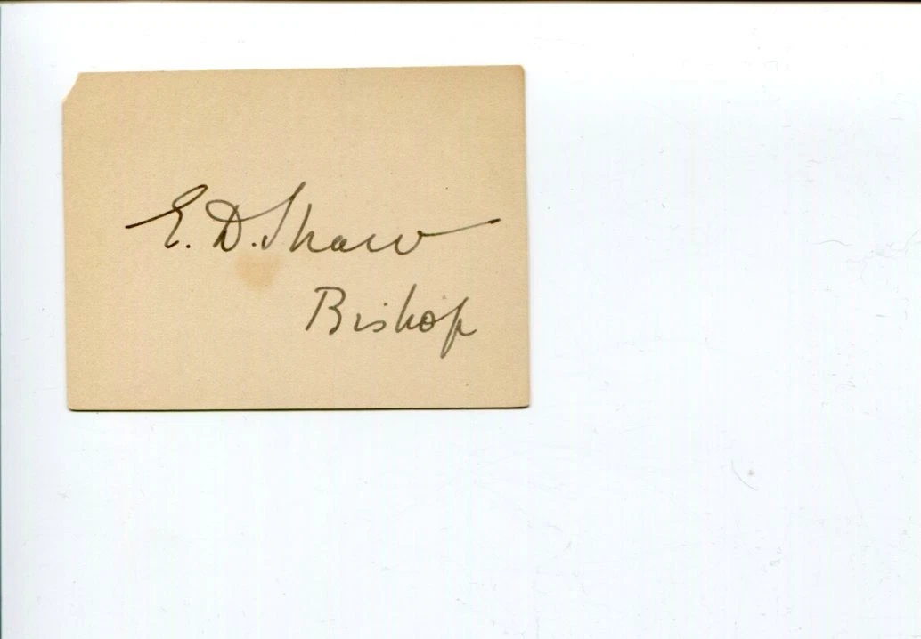 Edward Shaw Bishop of Buckingham Church of England Clergy Signed Autograph
