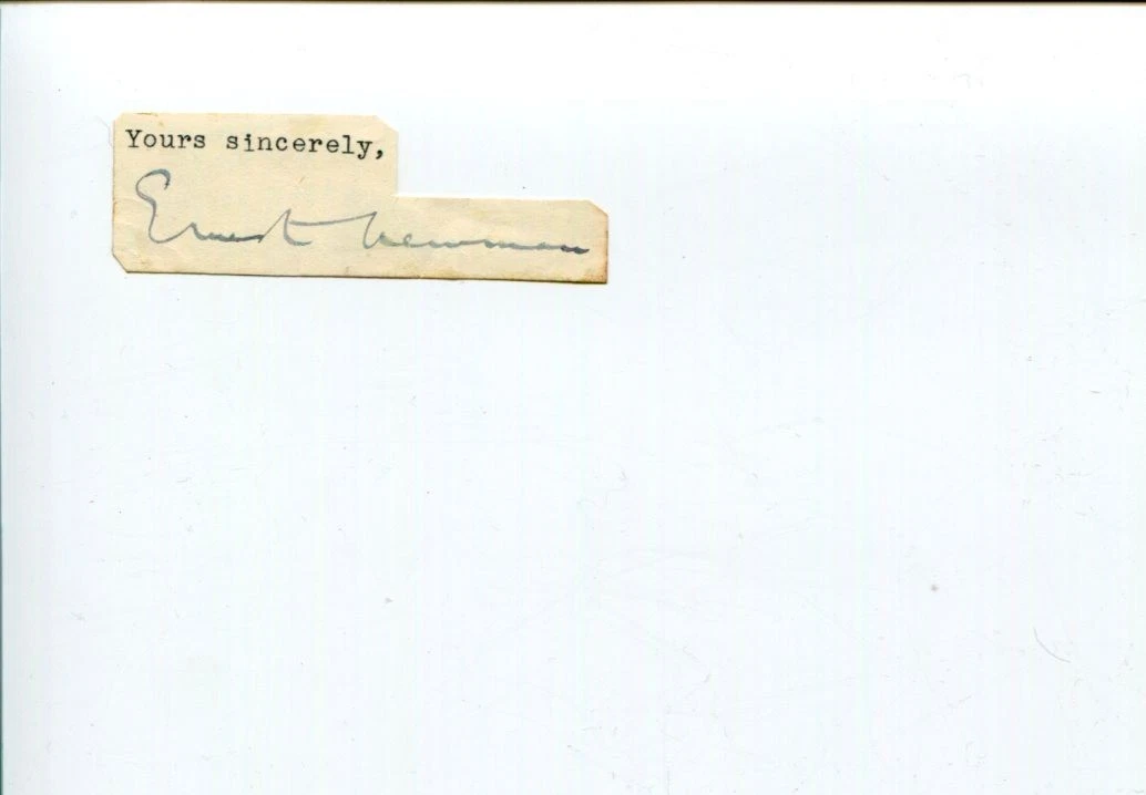 Ernest Newman English Music Critic And Musicologist Author Signed Autograph
