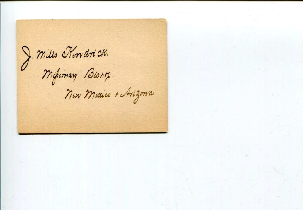 Miles Kendrick Missionary Episcopal Bishop Arizona New Mexico Civil War Signed
