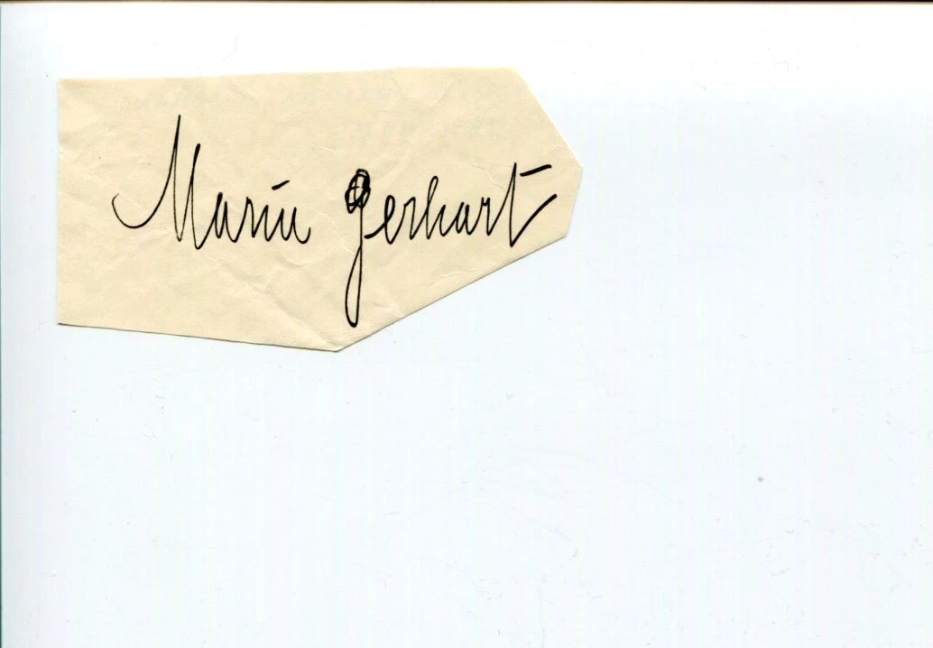 Maria Gerhart Austrian Soprano Singer Signed Autograph
