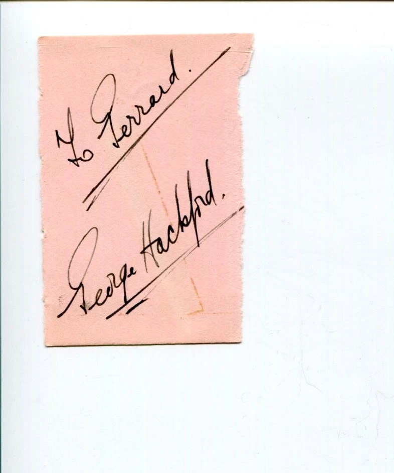 George Hackford Famous Victorian Pantomime Signed Autograph
