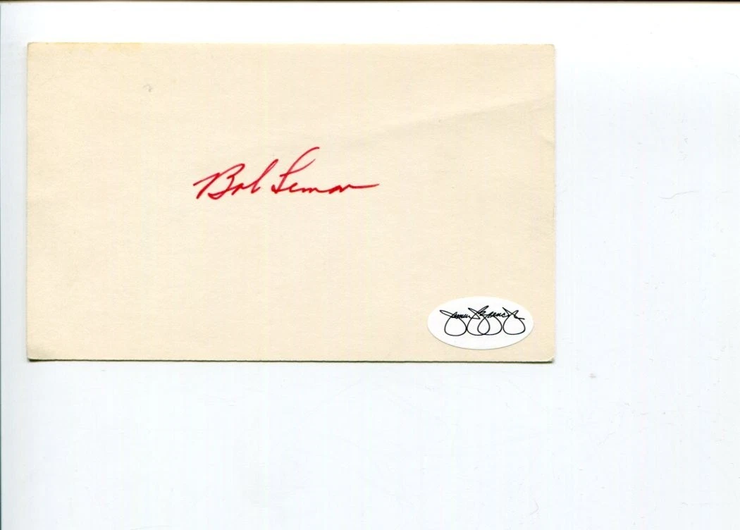 Bob Lemon Cleveland Indians 2x World Series Champ HOF Signed Autograph JSA
